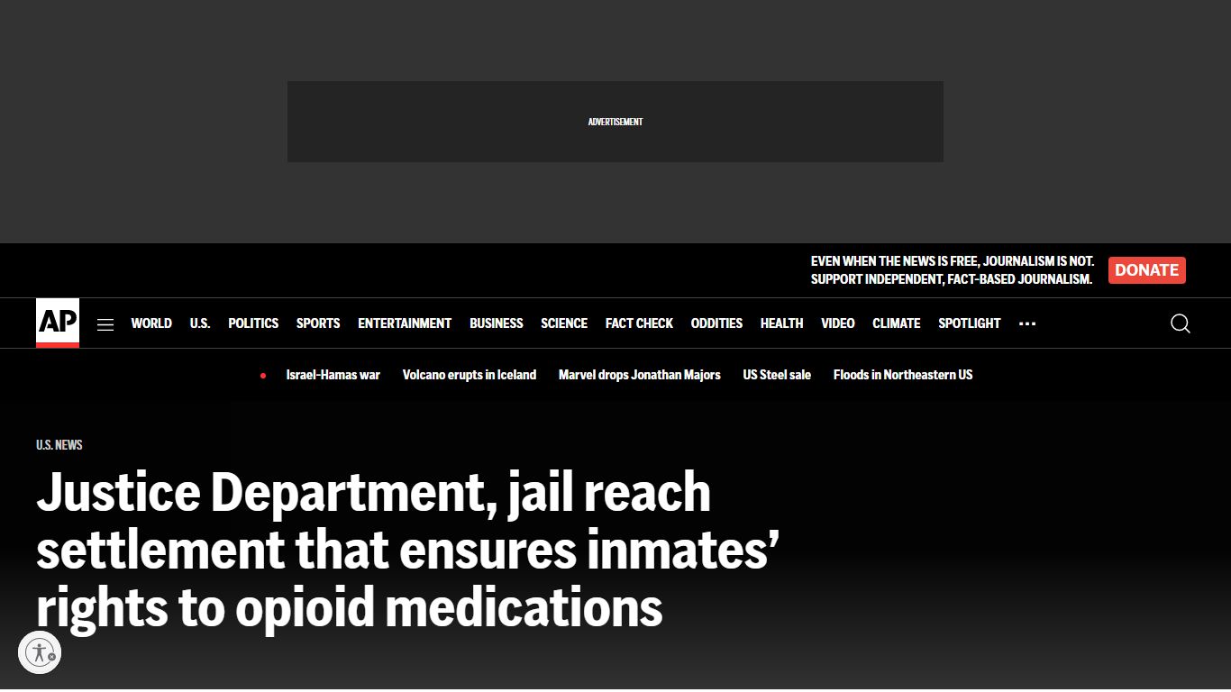 Justice Department, jail reach settlement that ensures inmates' rights ...